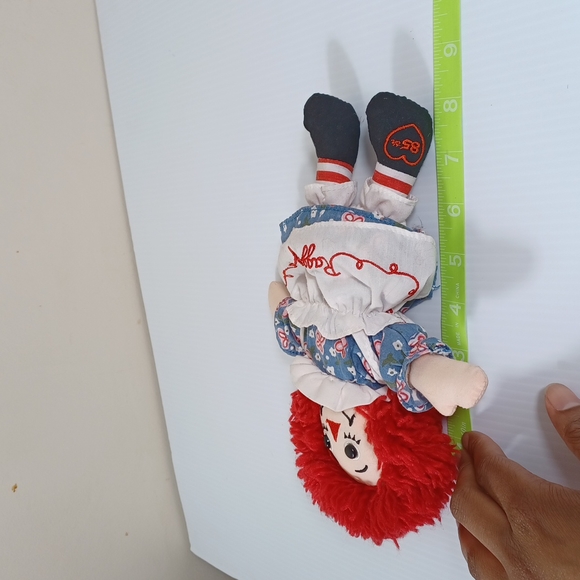 ✓RAGGADY ANN STUFFED DOLL BLUE Floral  DRESS   DOLL used VINTAGE 85 anniversary - Picture 16 of 16